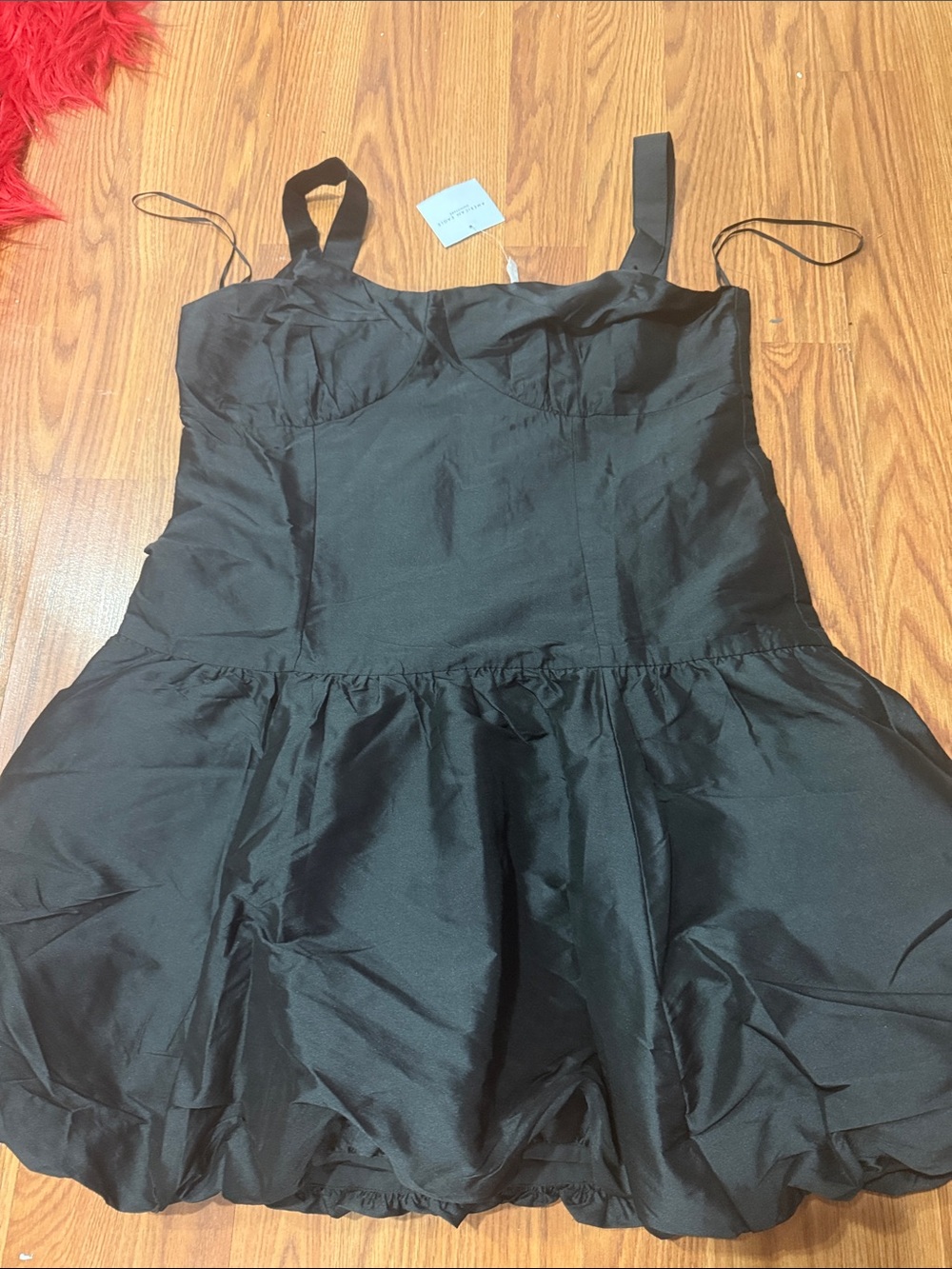 American Eagle Outfitters Black Satin Dress
